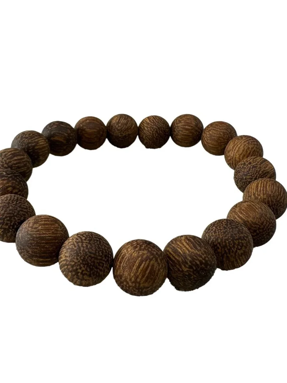 Natural Dark Agarwood Wood Bead Bracelet 10mm Chenxiang Meditation Prayer 9.8g